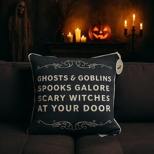 🎃 LUXURY HALLOWEEN THROW PILLOW – NEW W/TAGS 👻